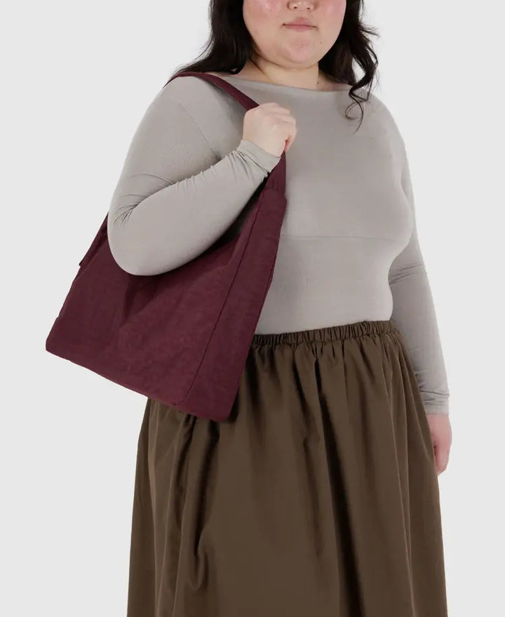 Baggu | Nylon Shoulder Bag | Mahogany