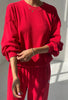 Le Bon Shoppe | Pointelle Core Sweatshirt | Red Apple