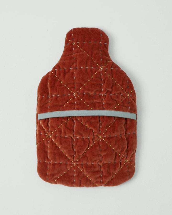 Toast | Quilted velvet hot water bottle cover | Corallite