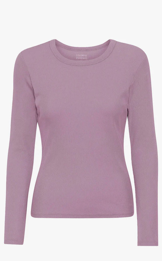 Colorful Standard | Organic cotton Rib Long Sleeve | Pearly Purple