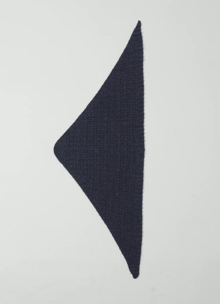 Toast | Grid Stitch Knit Bandana | Indigo Melange