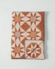 Toast | Jacquard Star Wool Blanket | Rust/Soft Peach