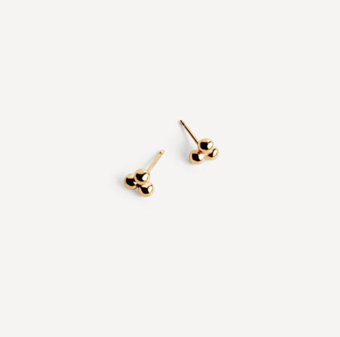 Sheena Marshall | Triple Dot Studs | Gold Fill