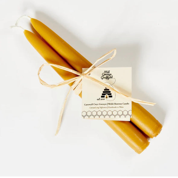 Beeswax Dinner Candles | Set of two
