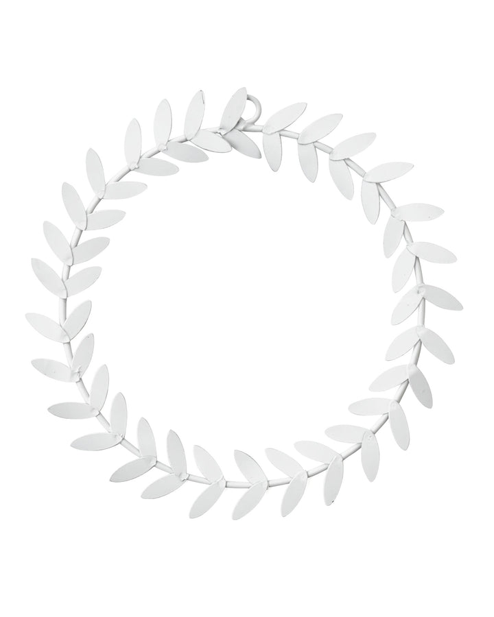 Fog Linen | Wreath Olive large | White