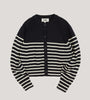 YMC | Foxtail Multistripe Cardigan | Navy Ecru