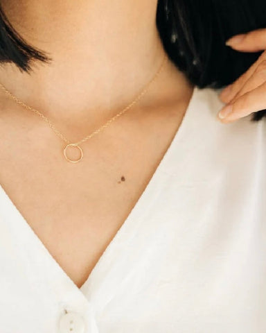 Sheena Marshall | Sol Circle Pendant Necklace | Gold Fill