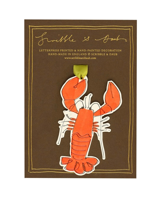 Scribble & Daub | Lobster Christmas decoration
