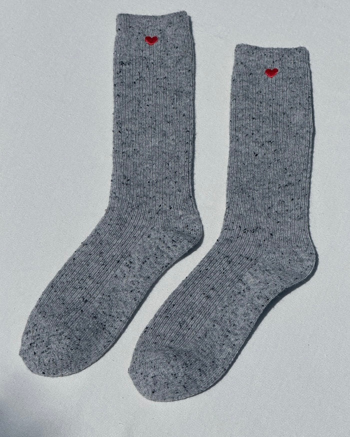 Le Bon Shoppe | Embroidered Snow Socks | Cookies & Cream