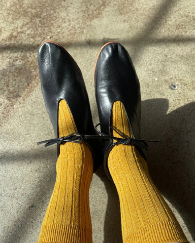 Le Bon Shoppe | Her Socks | Mustard Glitter