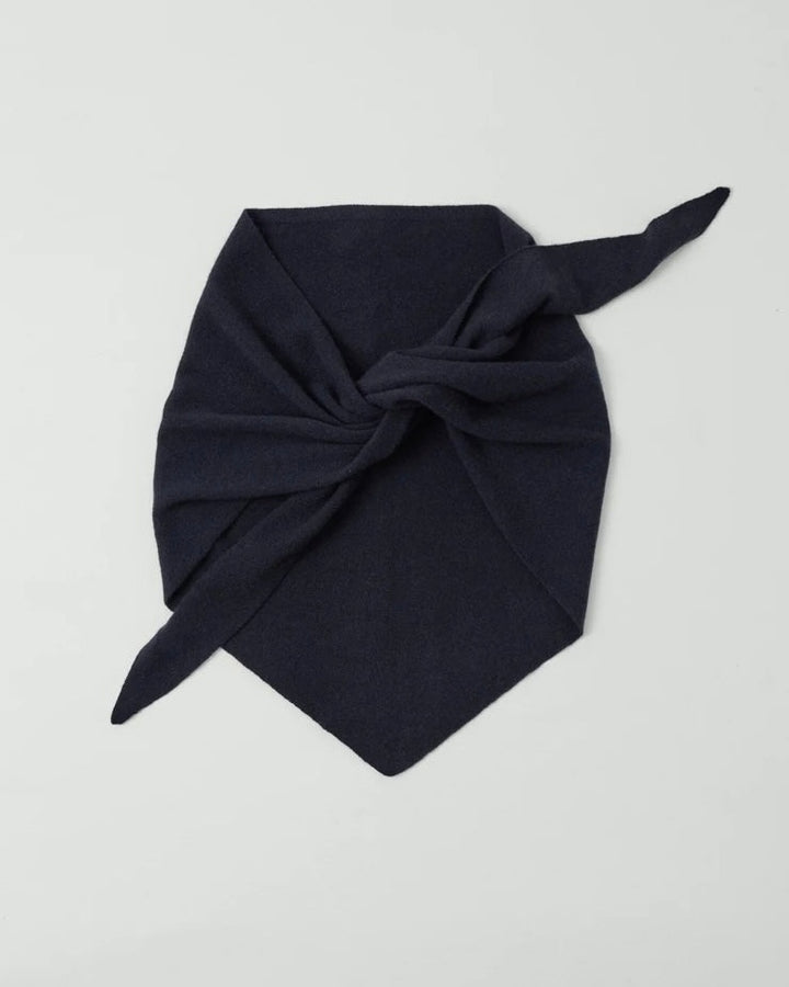 Toast | Wool Cashmere Large Bandana | Dark Navy