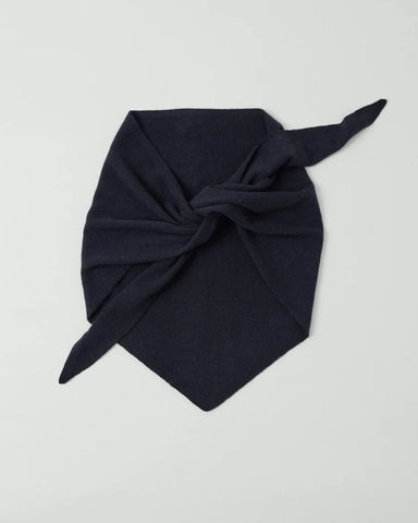 Toast | Wool Cashmere Large Bandana | Dark Navy