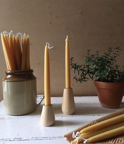 Natural Beeswax Candles | Regular Pillar Pair