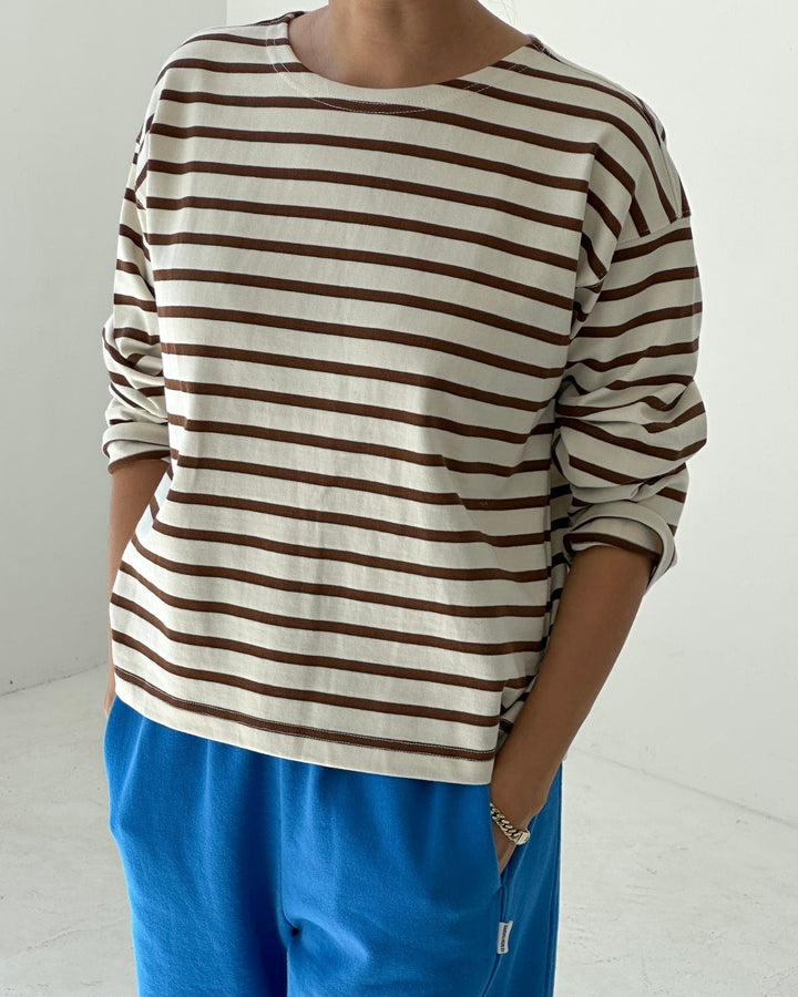 Le Bon Shoppe | Sailor Top | Coffee stripe