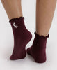 Baggu | Lettuce edge sock set of two | Mahogany & Navy