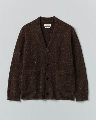 Toast | Donegal Wool V neck cardigan | Bark