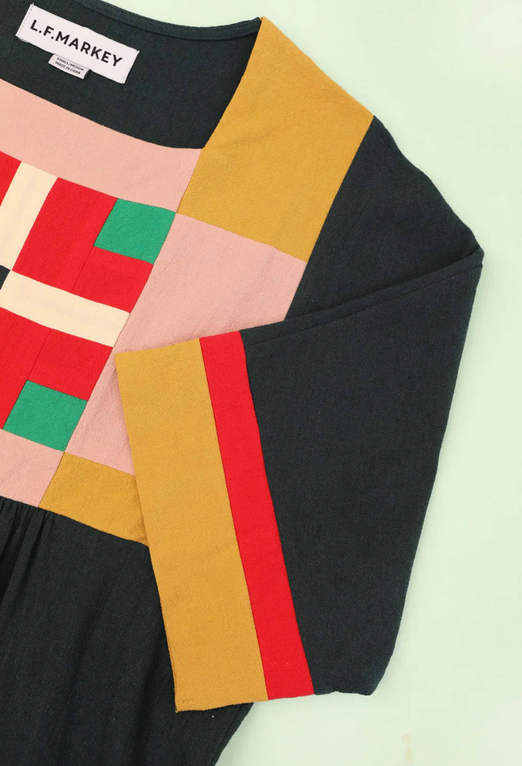 LF Markey | Rafe Dress | Forest Patchwork