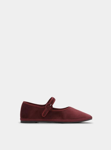 Yori Jomo | Mary Jane Flats | Burgundy
