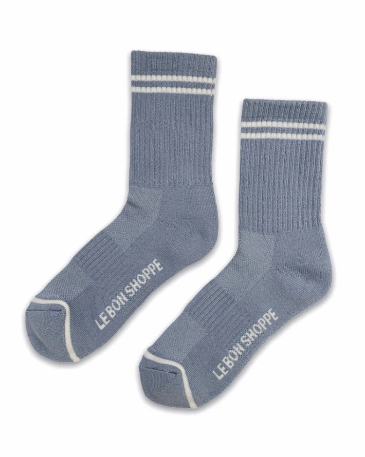Le Bon Shoppe | Boyfriend Socks | Blue Grey