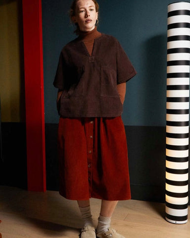 LF Markey | Isaac Midi Skirt | Rust