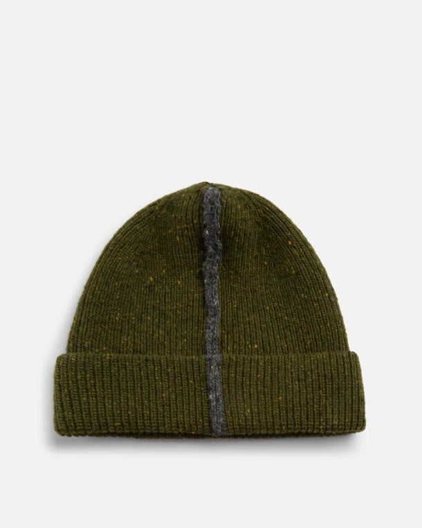 YMC | Stripe Beanie | Green/Charcoal
