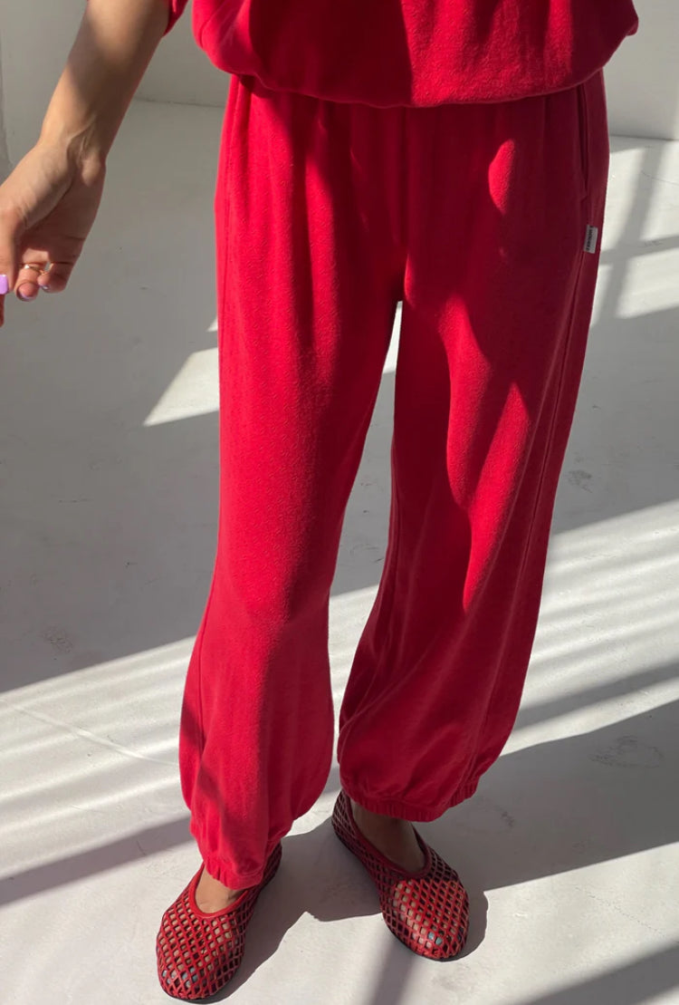 Le Bon Shoppe | Pointelle Balloon Pants | Red Apple