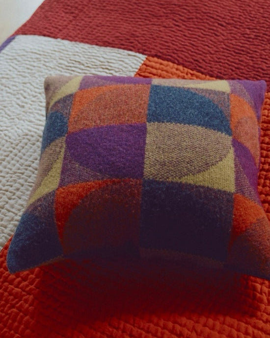 Toast | Forte Wool Cushion Cover | Ember/Soft Olive