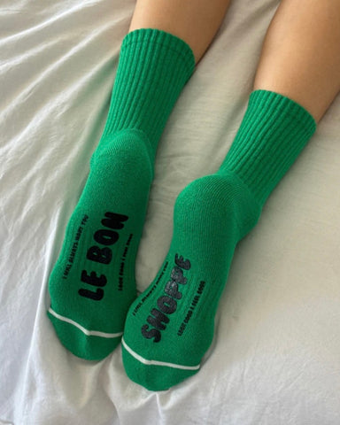 Le Bon Shoppe | Hugger Socks | Kelly/Black