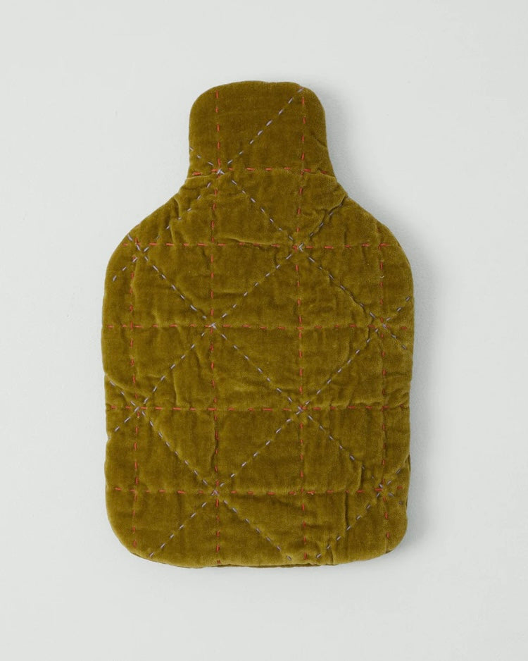 Toast | Quilted velvet hot water bottle cover | Pomelo
