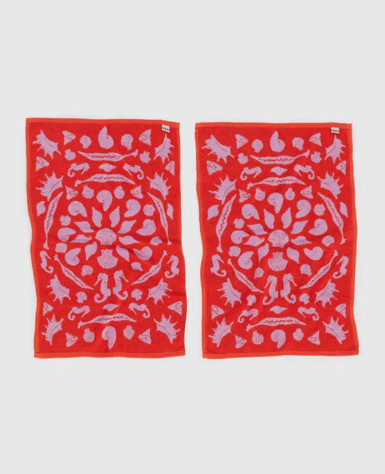 Baggu | Hand Towel Set of Two | Sea Shells