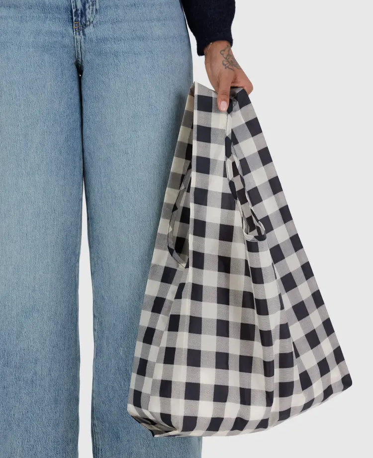 Baggu | Reusable Bag | Black & White Big Check