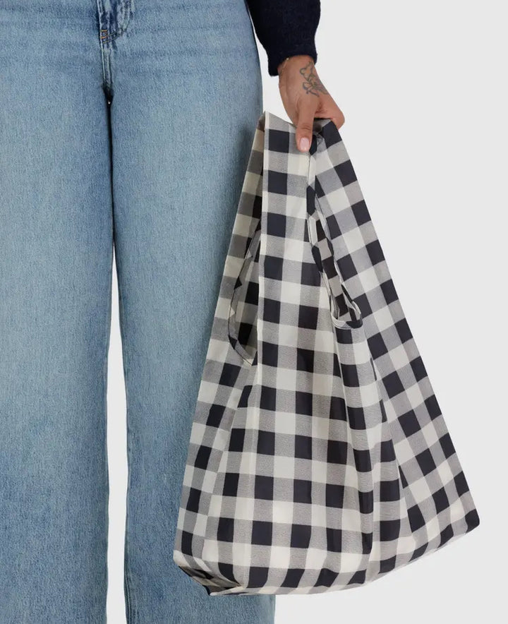 Baggu | Reusable Bag | Black & White Big Check