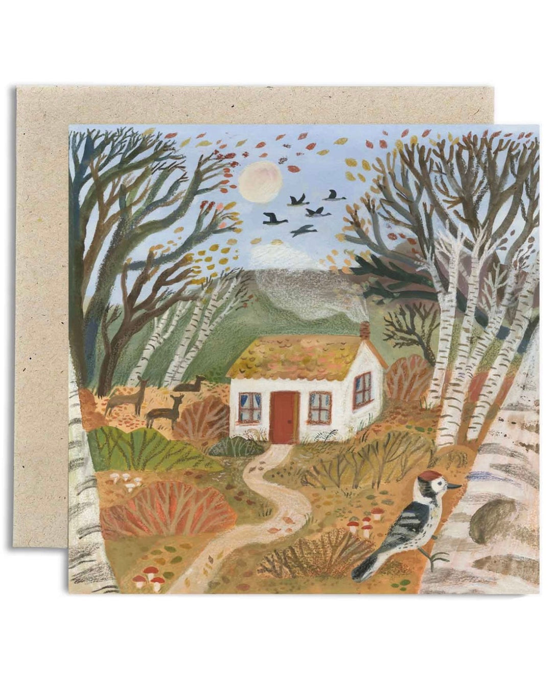 Gemma Koomen | Greeting Card | Little House in the Autumn Woods Card