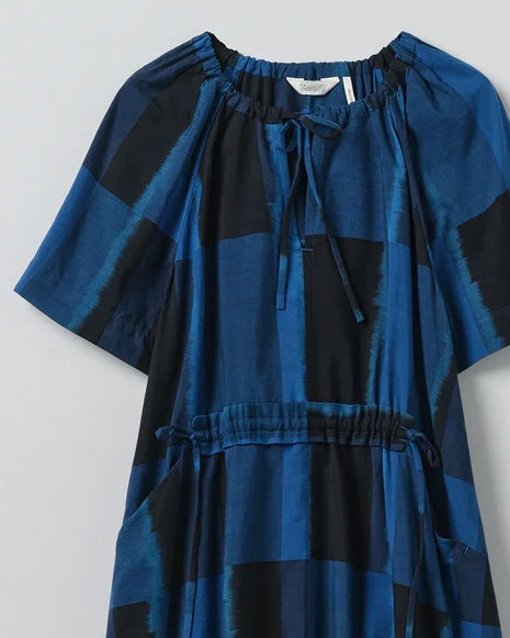 Toast | Sobremesa Cotton Ikat Dress | Bright Blue