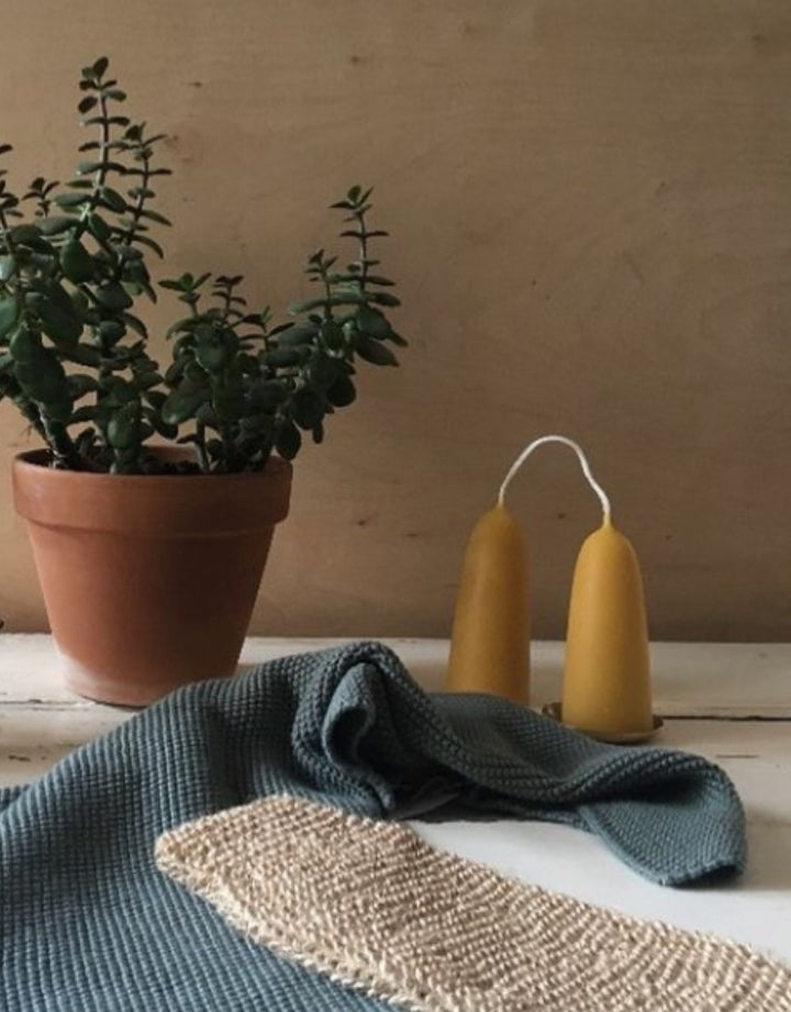 Natural Beeswax Candles | Stumpie pair