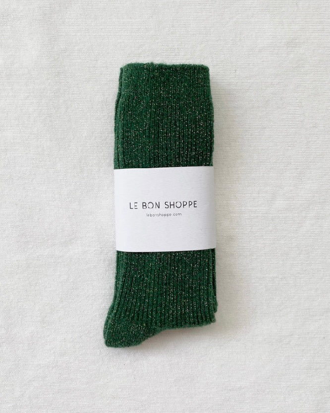 Le Bon Shoppe | Winter Sparkle Socks | Evergreen