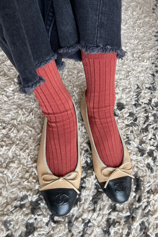 Le Bon Shoppe | Her Socks | Terracotta