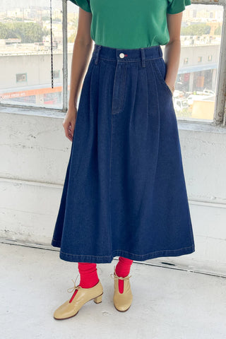 Le Bon Shoppe | Farm Girl Skirt Long | Raw Denim