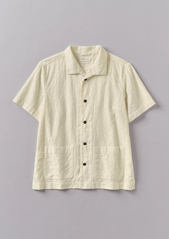 Toast | Fly away collar jacquard shirt | Chalk