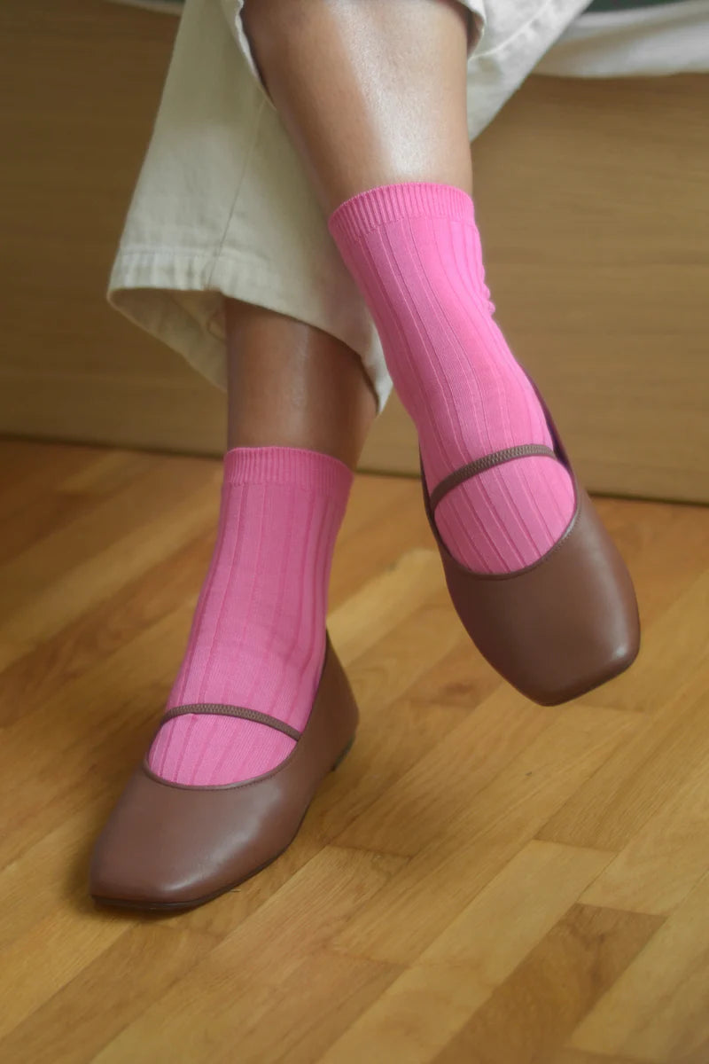 Le Bon Shoppe | Her Socks | Bright Pink