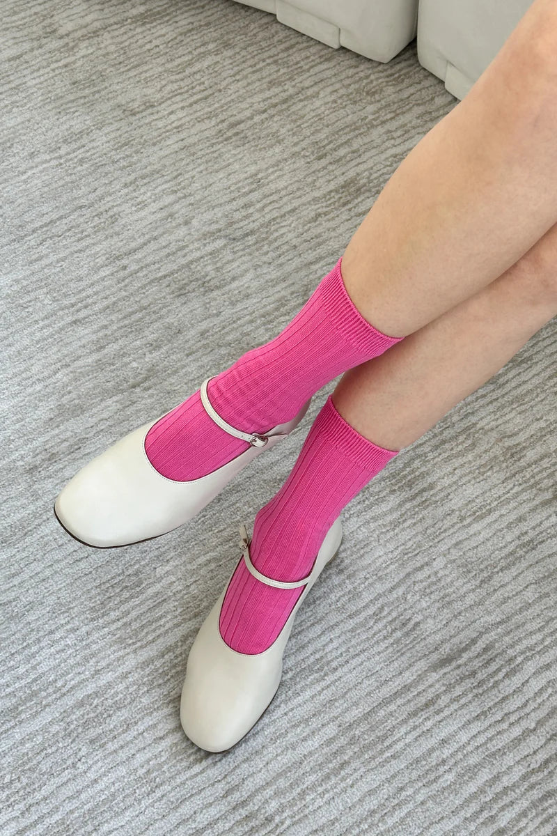 Le Bon Shoppe | Her Socks | Bright Pink