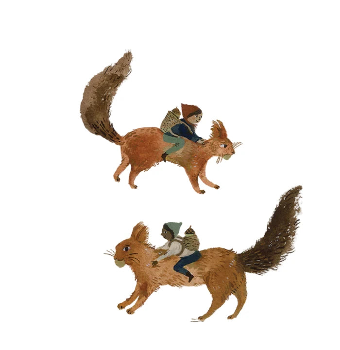 Gemma Koomen | Greeting Card | Acorn Gatherers