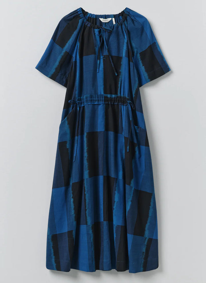 Toast | Sobremesa Cotton Ikat Dress | Bright Blue
