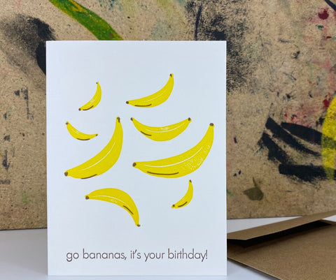 The Pear In Paper | Greeting Card | Go Bananas.. its your birthday