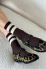 Le Bon Shoppe | Her Varsity Socks | Espresso