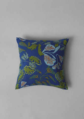 Toast | Trailing Foliage linen cushion | Blue