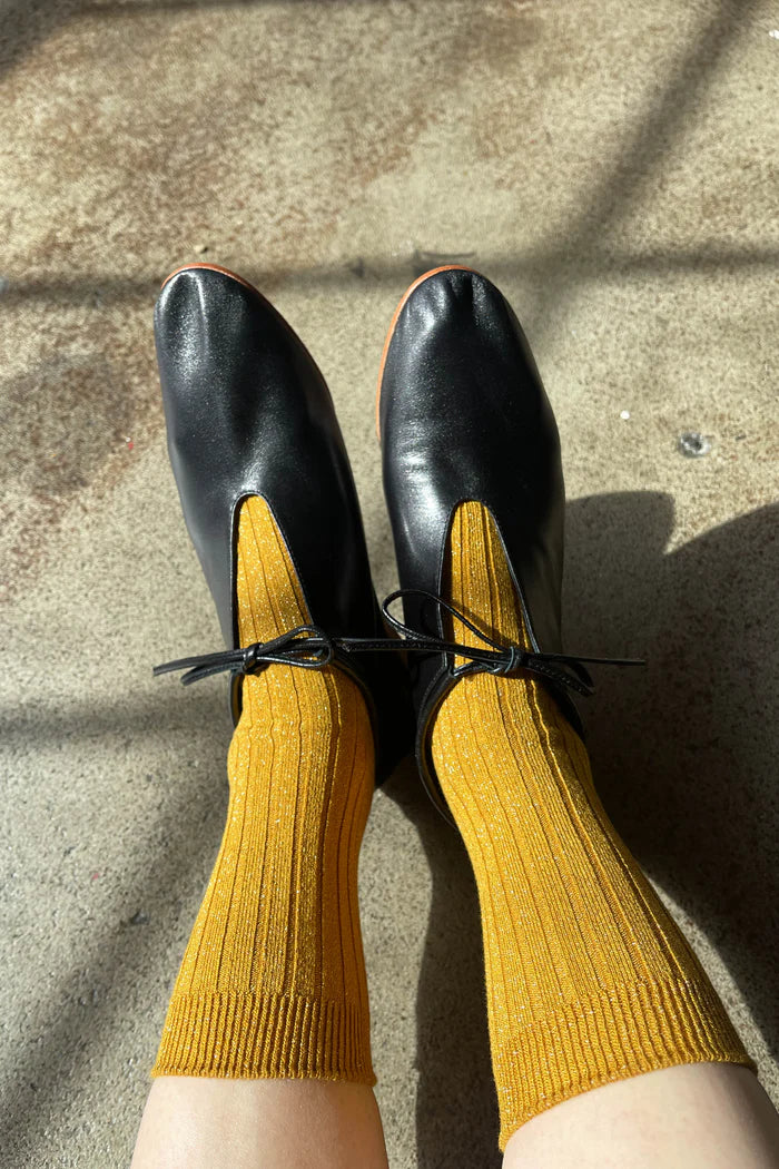 Le Bon Shoppe | Her Socks | Mustard Glitter