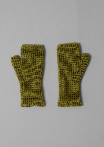 Toast | Waffle stitch Fingerless gloves | Pear