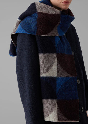 Toast | Colour Block scarf | Charcoal multi