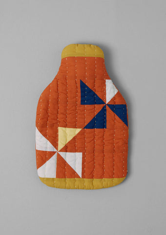 Toast | pinwheel patchwork hot water bottle cover | Spice